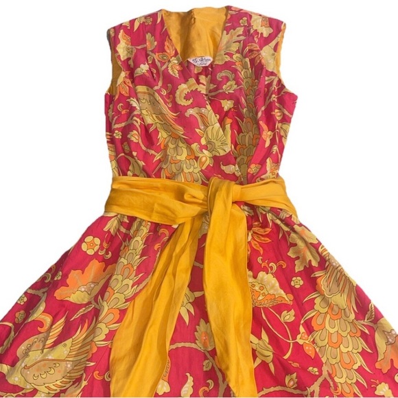 DEAD STOCK Fliral psychedelic wrap Maxi Dress